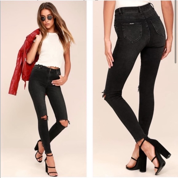 Rollas Super Skinny Distressed Denim West Coast Jeans - Size 27